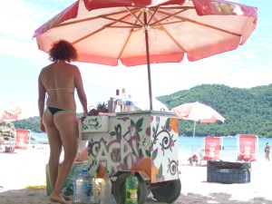 unsere Bar-Madame in Arbeitskleidung!