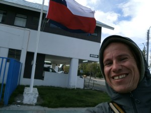 Selfies/Autofotos mit zwei Händen wegen Starkwind!