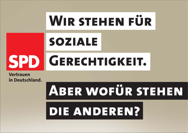 SPD-Plakat Soziale Gerechtigkeit