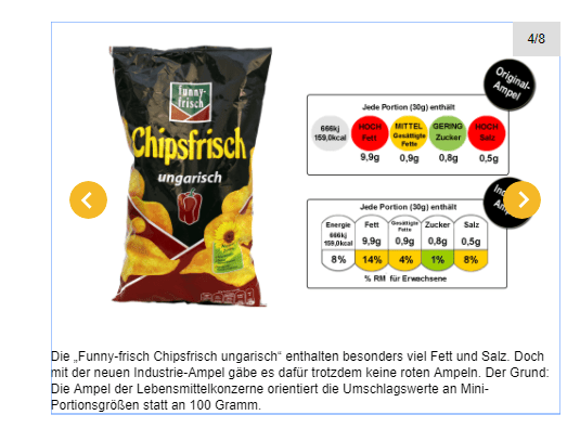 Industrie-Ampel chipsfrisch